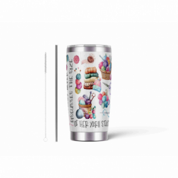 20oz Stainless Tumbler w/ Magnet Sliding Lid- Printed direct to Tumbler 518