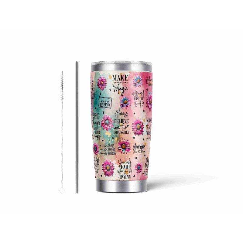 20oz Stainless Tumbler w/ Magnet Sliding Lid- Printed direct to Tumbler 717