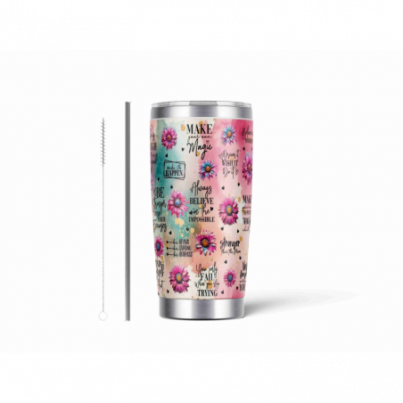 20oz Stainless Tumbler w/ Magnet Sliding Lid- Printed direct to Tumbler 717