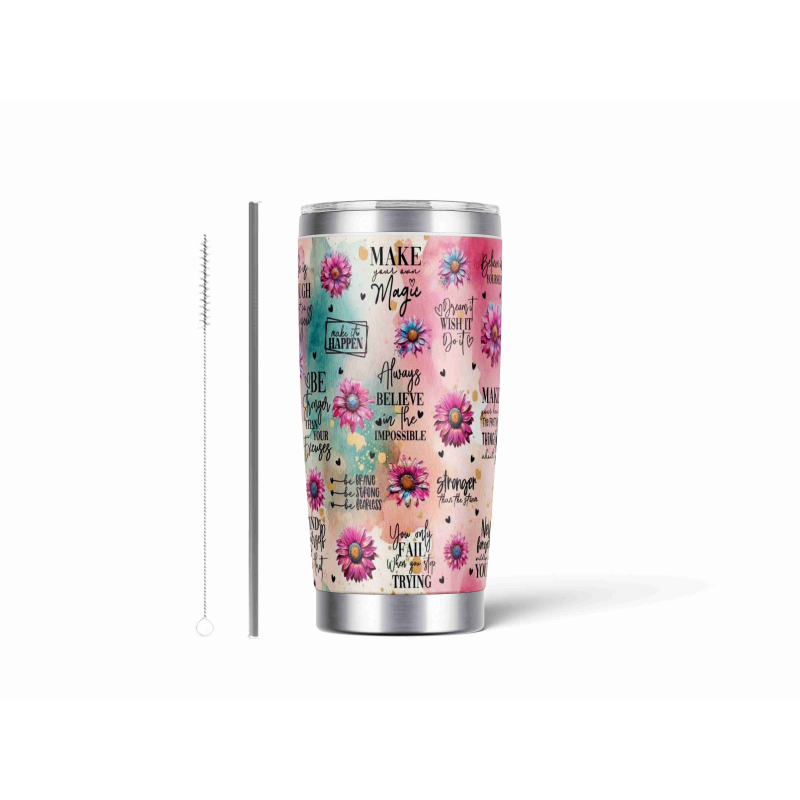 20oz Stainless Tumbler w/ Magnet Sliding Lid- Printed direct to Tumbler 978