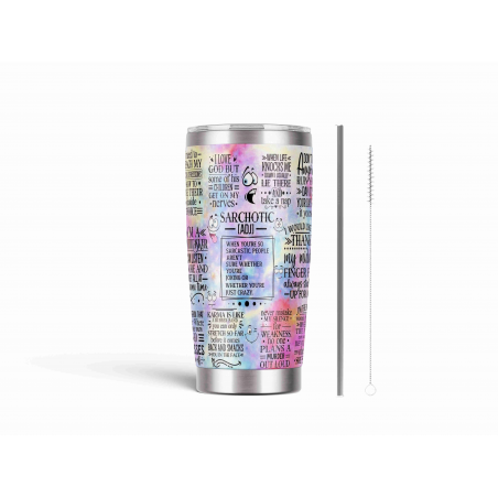 20oz Stainless Tumbler w/ Magnet Sliding Lid- Printed direct to Tumbler 789