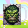 Superhero Smash Green Monster 3D Illusion Ceramic Coffee Mug