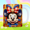 Patriotic Cartoon Mouse Bow Ceramic Coffee Mug