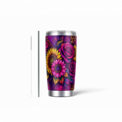 20oz Stainless Tumbler w/ Magnet Sliding Lid- Printed direct to Tumbler 101