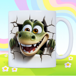 3D Crocodile Breakthrough Ceramic Coffee Mug