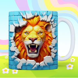 Product Title: 3D Roaring Lion Breakthrough Mug