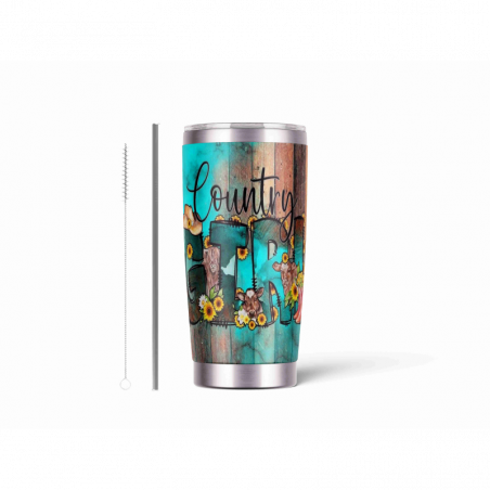 20oz Stainless Tumbler w/ Magnet Sliding Lid- Printed direct to Tumbler 195
